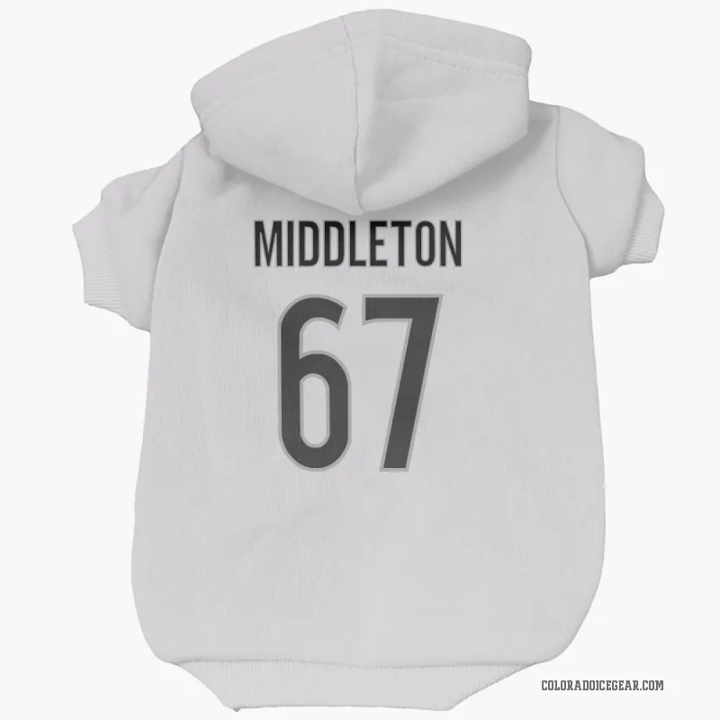 Keaton Middleton  White Colorado Avalanche  Cat & Dog Pet Hoodie