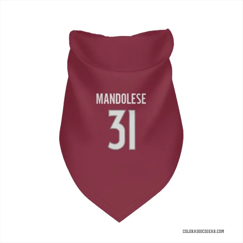 Kevin Mandolese  Colorado Avalanche   Burgundy Cat & Dog Pet Bandana