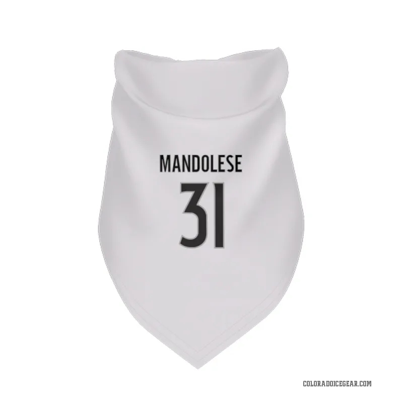 Kevin Mandolese  White Colorado Avalanche  Cat & Dog Pet Bandana