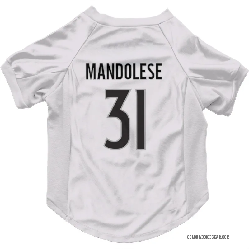 Kevin Mandolese  White Colorado Avalanche  Cat & Dog Pet Jersey