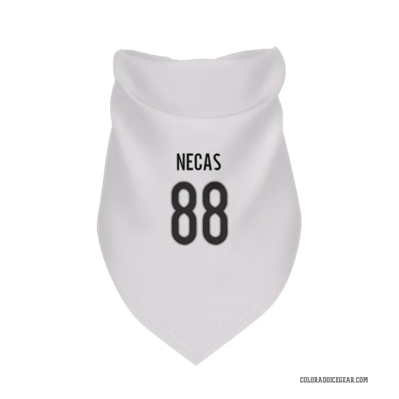 Martin Necas  White Colorado Avalanche  Cat & Dog Pet Bandana
