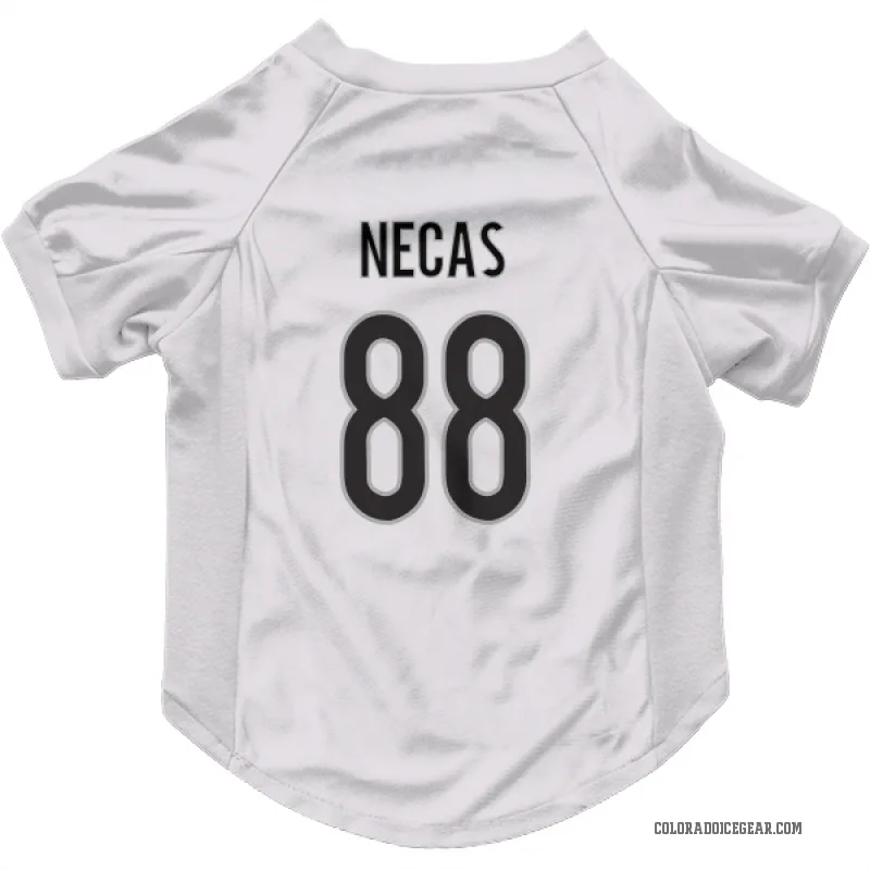 Martin Necas  White Colorado Avalanche  Cat & Dog Pet Jersey