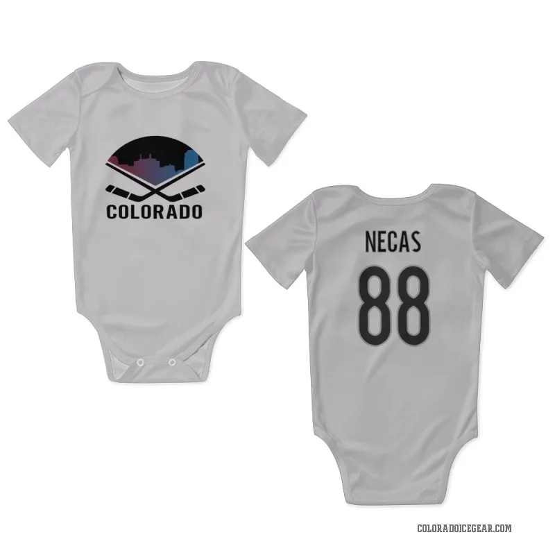 Martin Necas  White Colorado Avalanche  Newborn & Infant Bodysuit