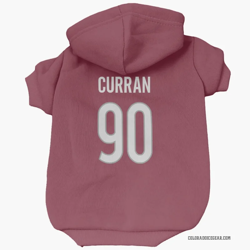 Maxmilian Curran  Colorado Avalanche   Burgundy Cat & Dog Pet Hoodie