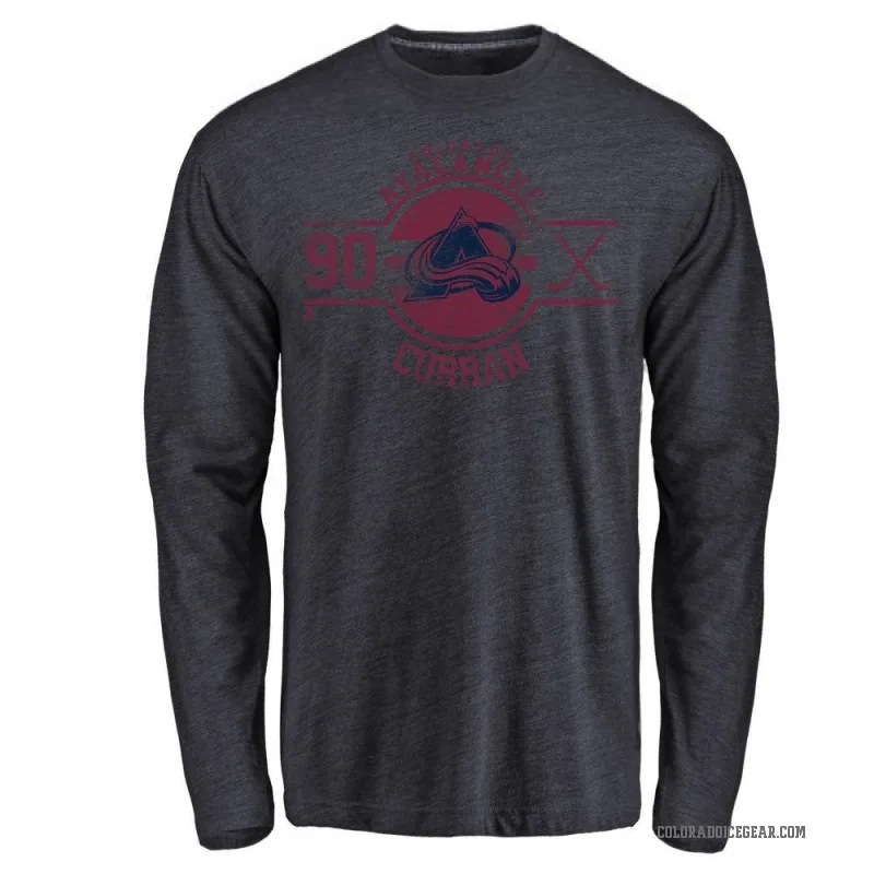 Maxmilian Curran Men's Navy Colorado Avalanche Insignia Long Sleeve T-Shirt -