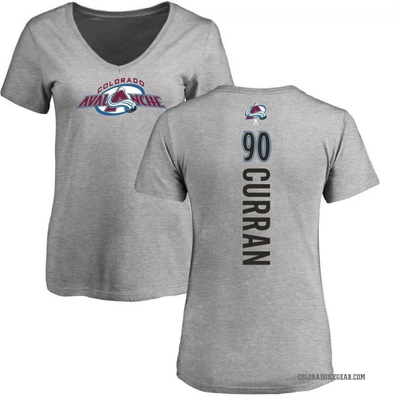 Maxmilian Curran Women's Ash Colorado Avalanche Backer T-Shirt -