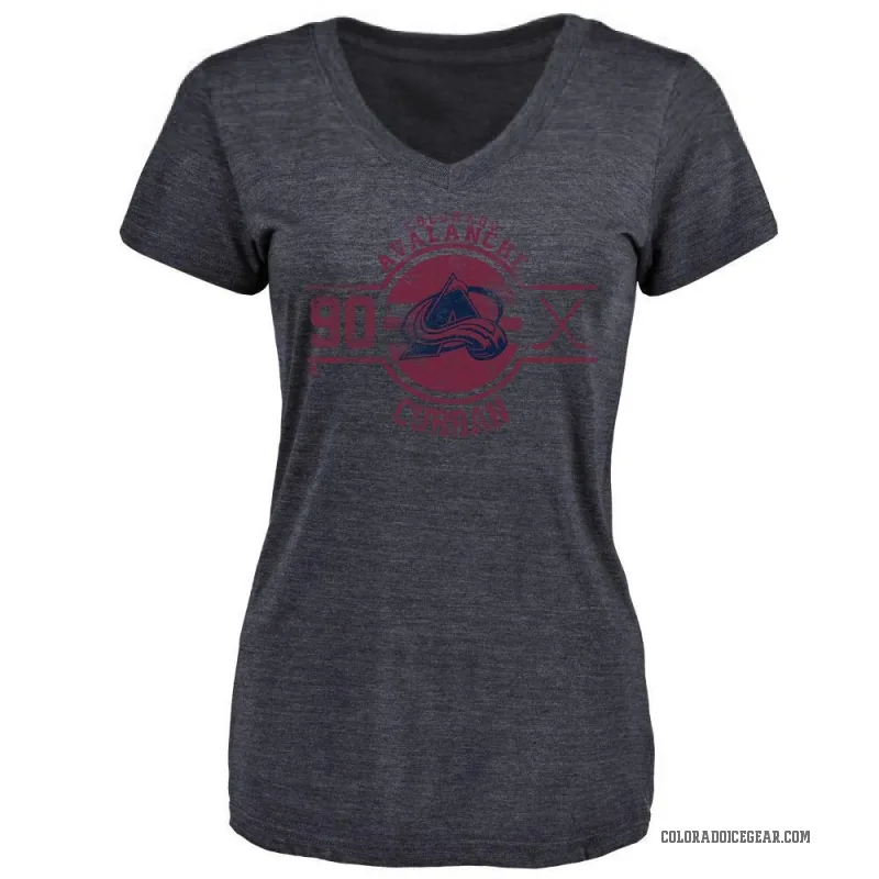 Maxmilian Curran Women's Navy Colorado Avalanche Insignia T-Shirt -