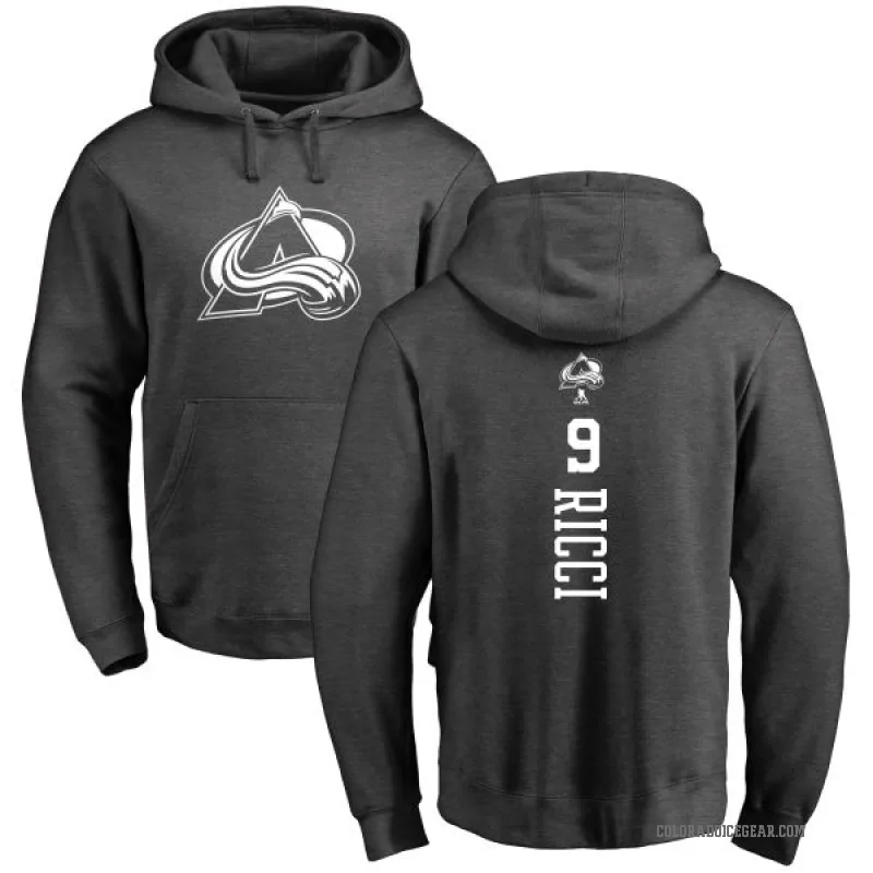 Mike Ricci Men's Charcoal Colorado Avalanche Branded One Color Backer Pullover Hoodie