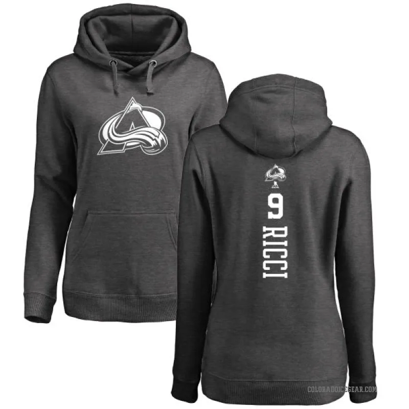Mike Ricci Women's Charcoal Colorado Avalanche Branded One Color Backer Pullover Hoodie
