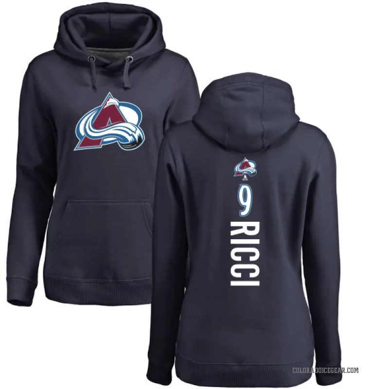 Mike Ricci Women's Navy Colorado Avalanche Branded Backer Pullover Hoodie