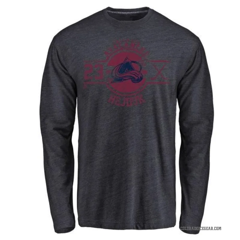 Milan Hejduk Men's Navy Colorado Avalanche Insignia Long Sleeve T-Shirt -