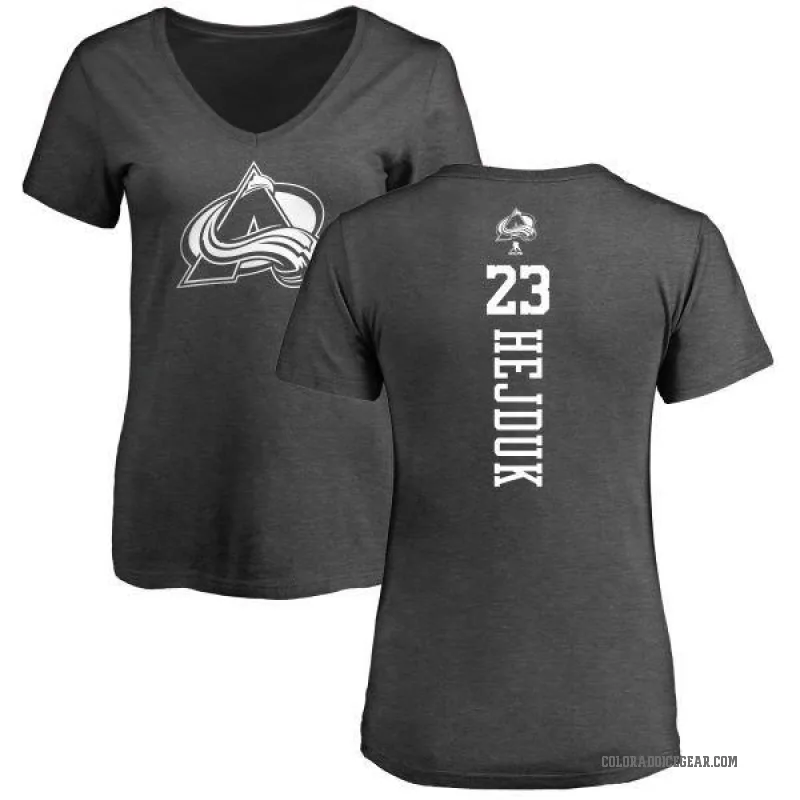 Milan Hejduk Women's Charcoal Colorado Avalanche One Color Backer T-Shirt -