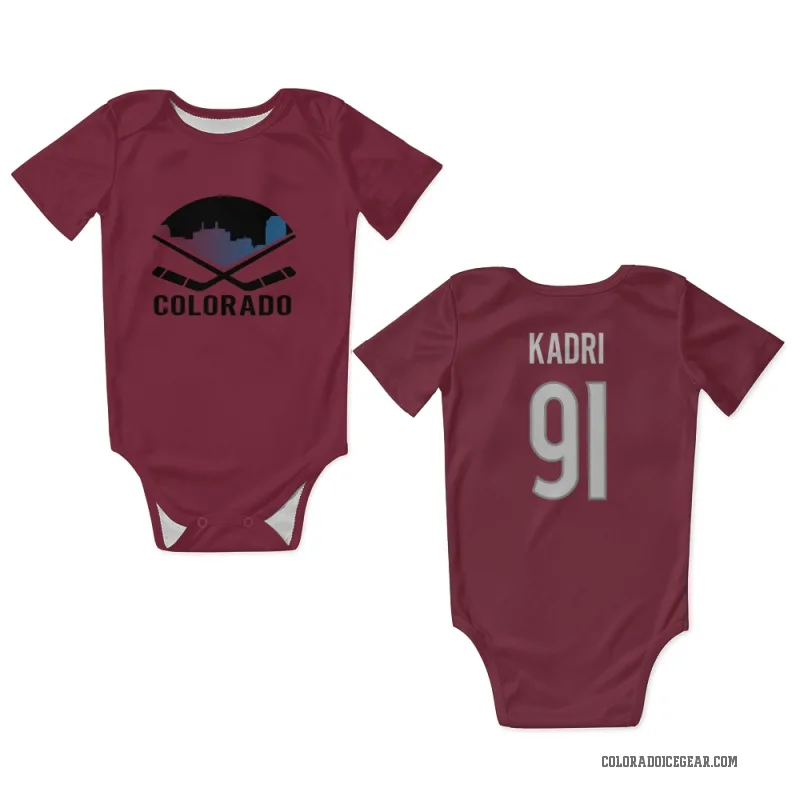 Nazem Kadri  Colorado Avalanche   Burgundy Newborn & Infant Bodysuit