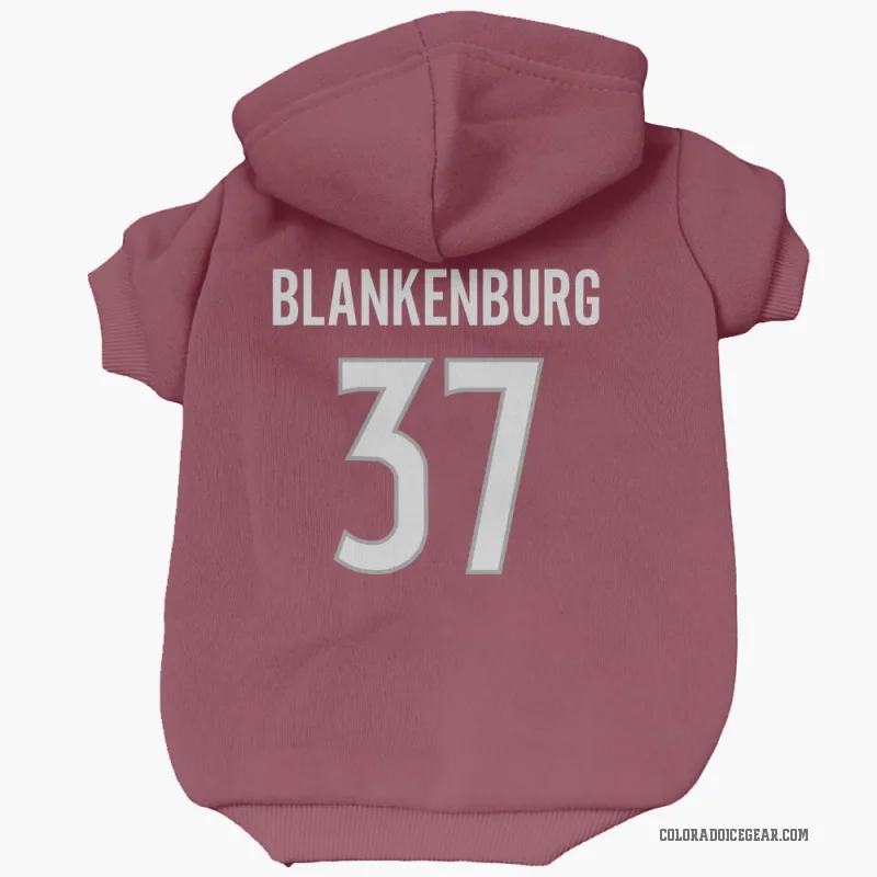 Nick Blankenburg  Colorado Avalanche   Burgundy Cat & Dog Pet Hoodie