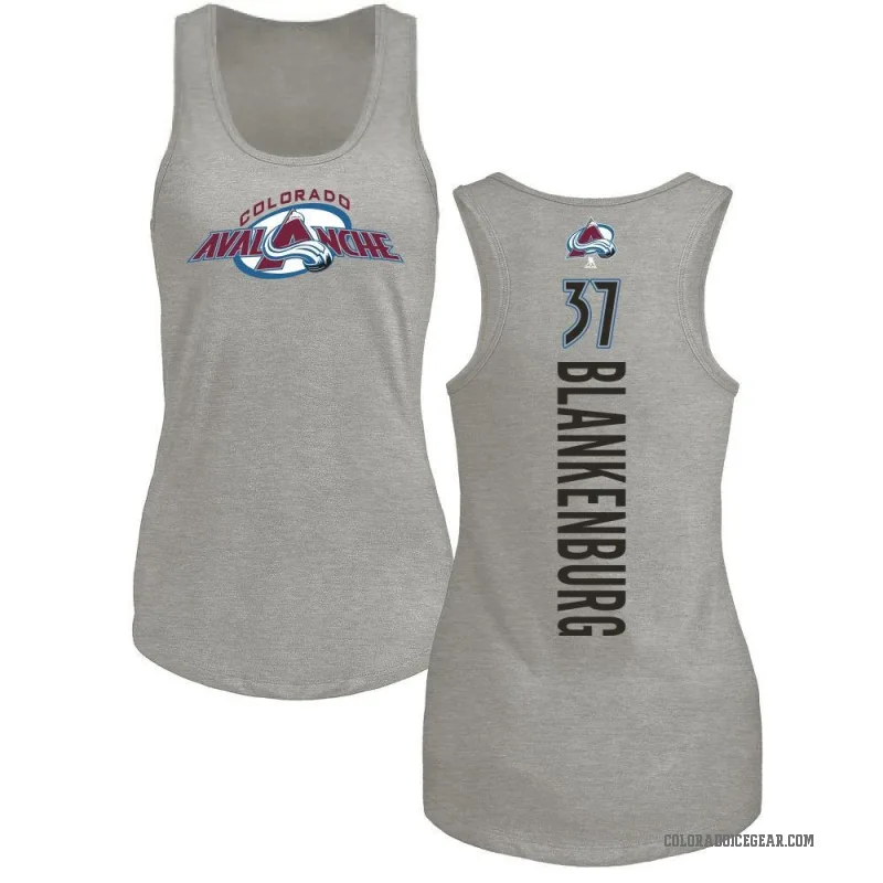 Nick Blankenburg Women's Ash Colorado Avalanche Backer Tank Top -