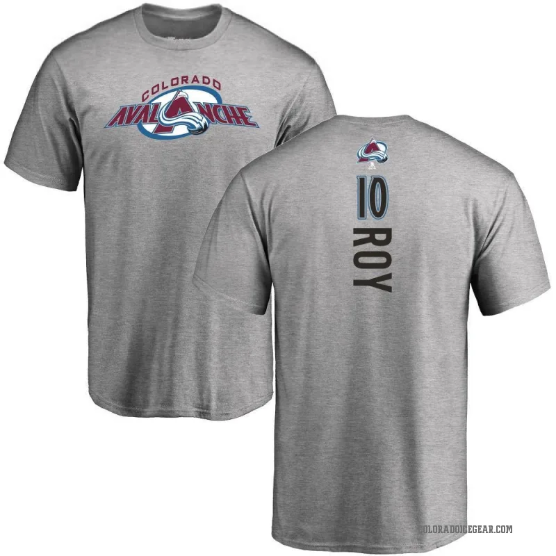 Nicolas Roy Men's Ash Colorado Avalanche Backer T-Shirt -