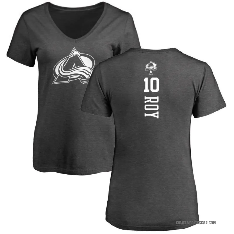 Nicolas Roy Women's Charcoal Colorado Avalanche One Color Backer T-Shirt -