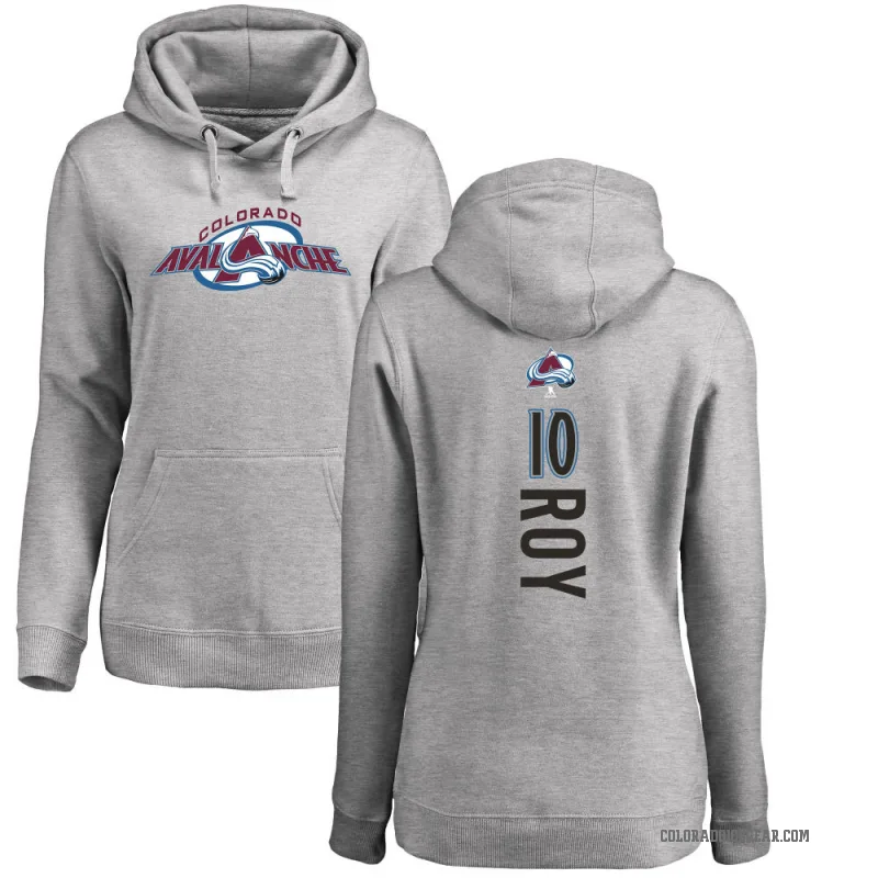 Nicolas Roy Women's Colorado Avalanche Branded Ash Backer Pullover Hoodie