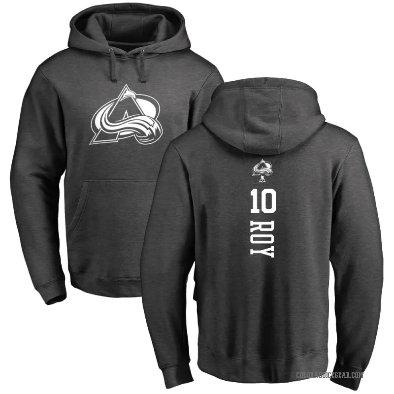 Nicolas Roy Youth Charcoal Colorado Avalanche Branded One Color Backer Pullover Hoodie