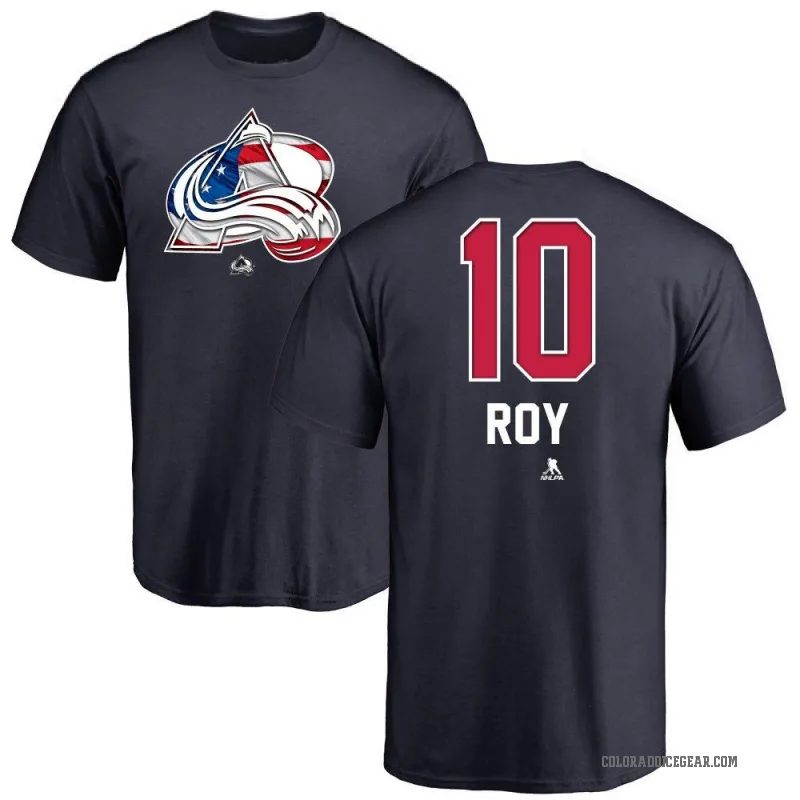 Nicolas Roy Youth Navy Colorado Avalanche Name and Number Banner Wave T-Shirt -