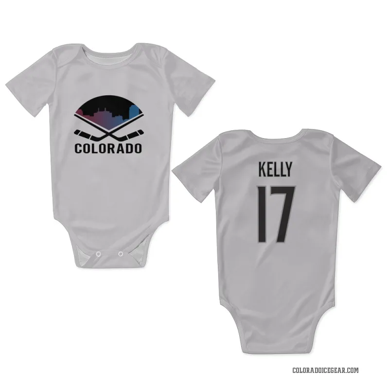 Parker Kelly  White Colorado Avalanche  Newborn & Infant Bodysuit