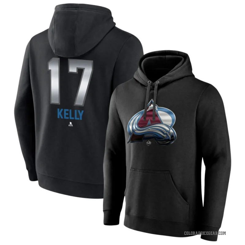 Parker Kelly Youth Black Colorado Avalanche Branded Midnight Mascot Logo Pullover Hoodie