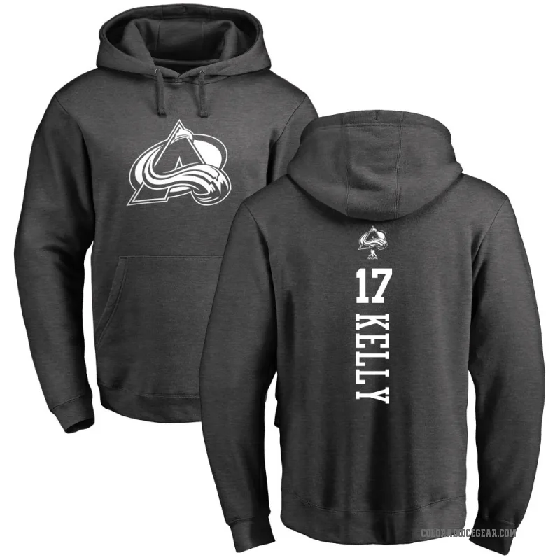 Parker Kelly Youth Charcoal Colorado Avalanche Branded One Color Backer Pullover Hoodie