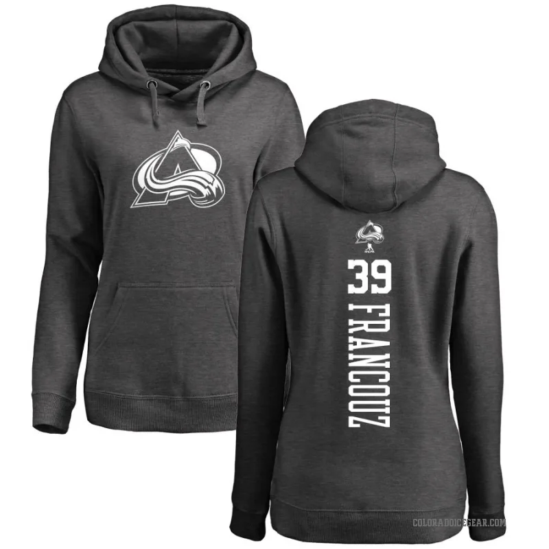 Pavel Francouz Women's Charcoal Colorado Avalanche Branded One Color Backer Pullover Hoodie