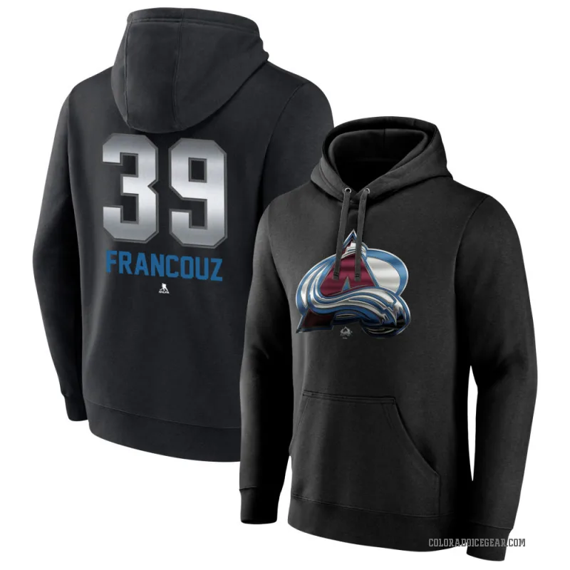 Pavel Francouz Youth Black Colorado Avalanche Branded Midnight Mascot Logo Pullover Hoodie
