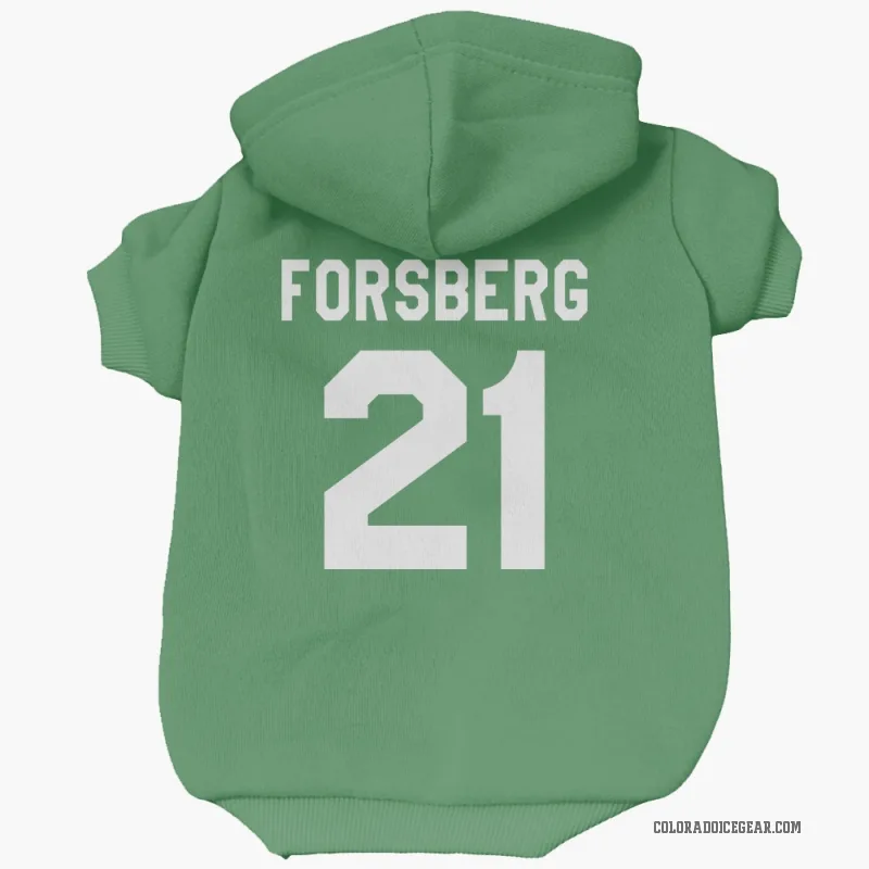 Peter Forsberg  Green Colorado Avalanche  Cat & Dog Pet Hoodie