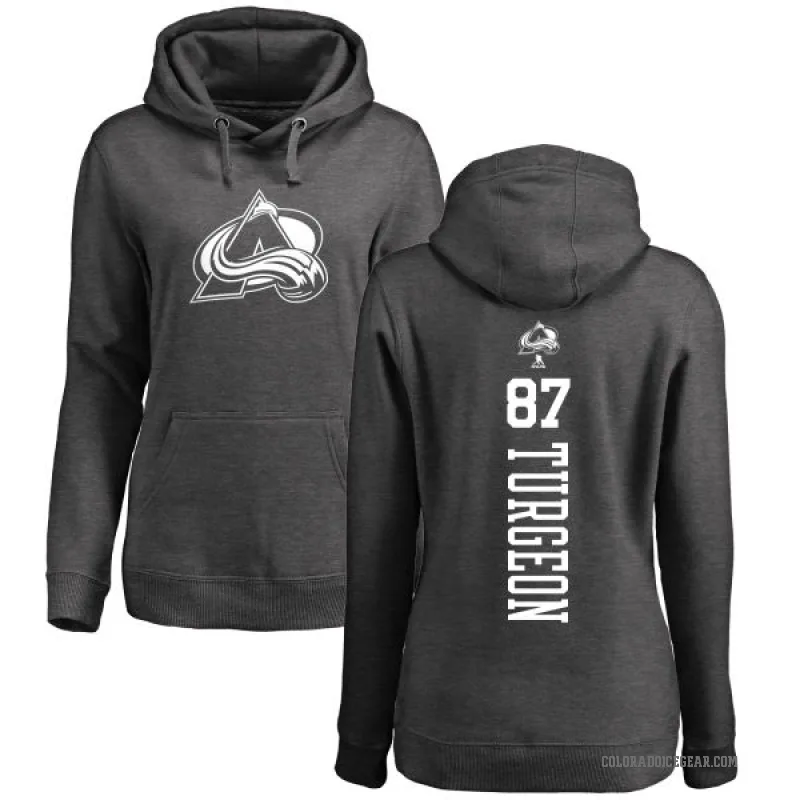 Pierre Turgeon Women's Charcoal Colorado Avalanche Branded One Color Backer Pullover Hoodie