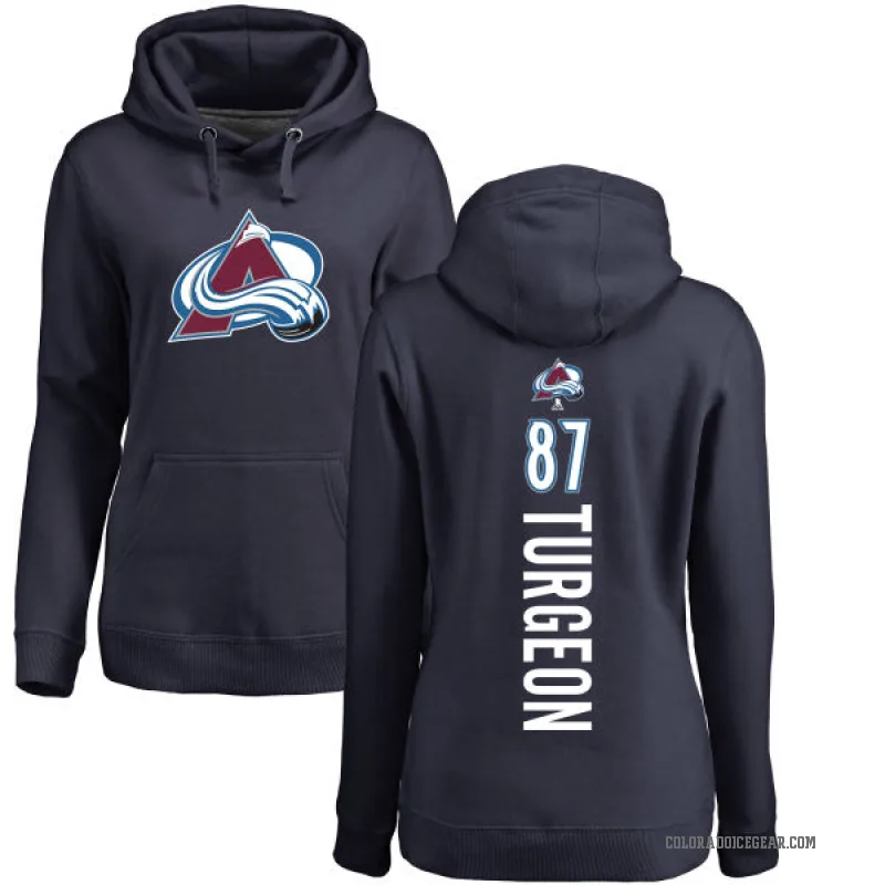 Pierre Turgeon Women's Navy Colorado Avalanche Branded Backer Pullover Hoodie