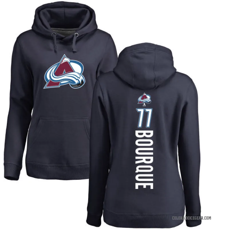 Raymond Bourque Women's Navy Colorado Avalanche Branded Backer Pullover Hoodie