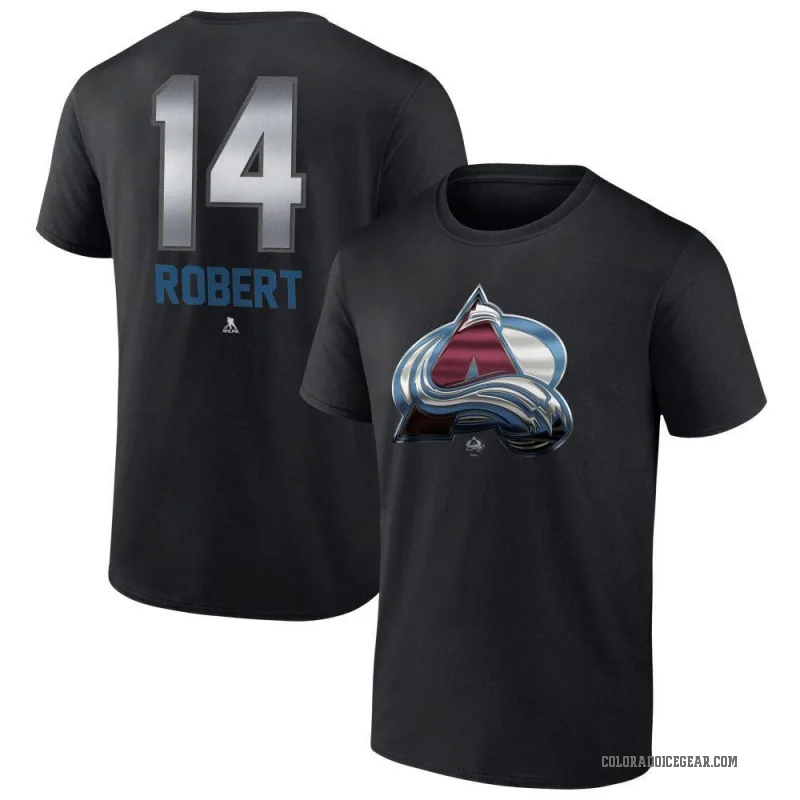 Rene Robert Men's Black Colorado Avalanche Midnight Mascot Logo T-Shirt