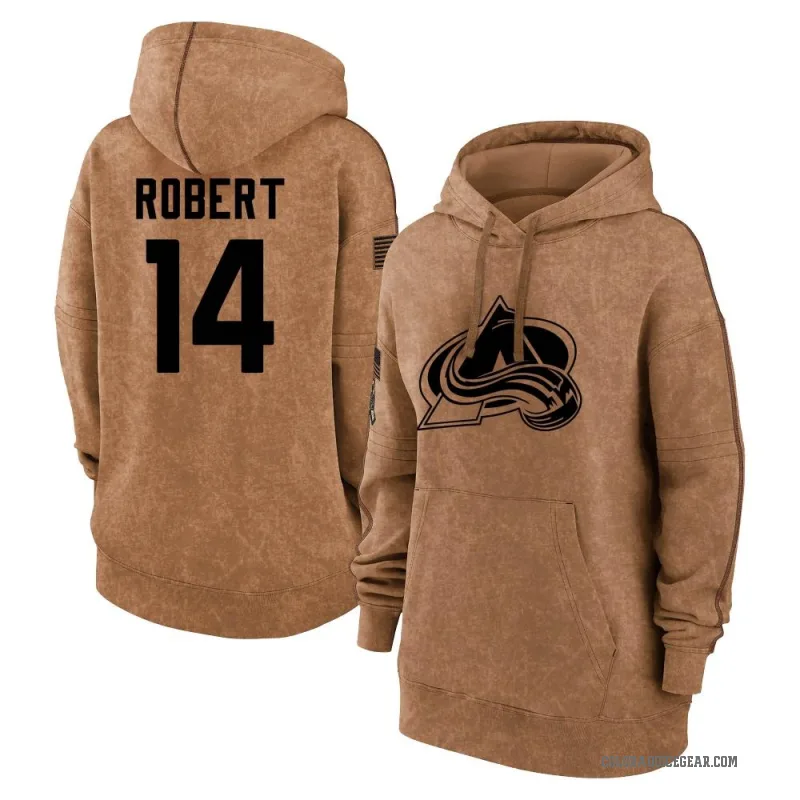 Rene Robert Women's Brown Colorado Avalanche 2023 Salute to Service Pullover Hoodie