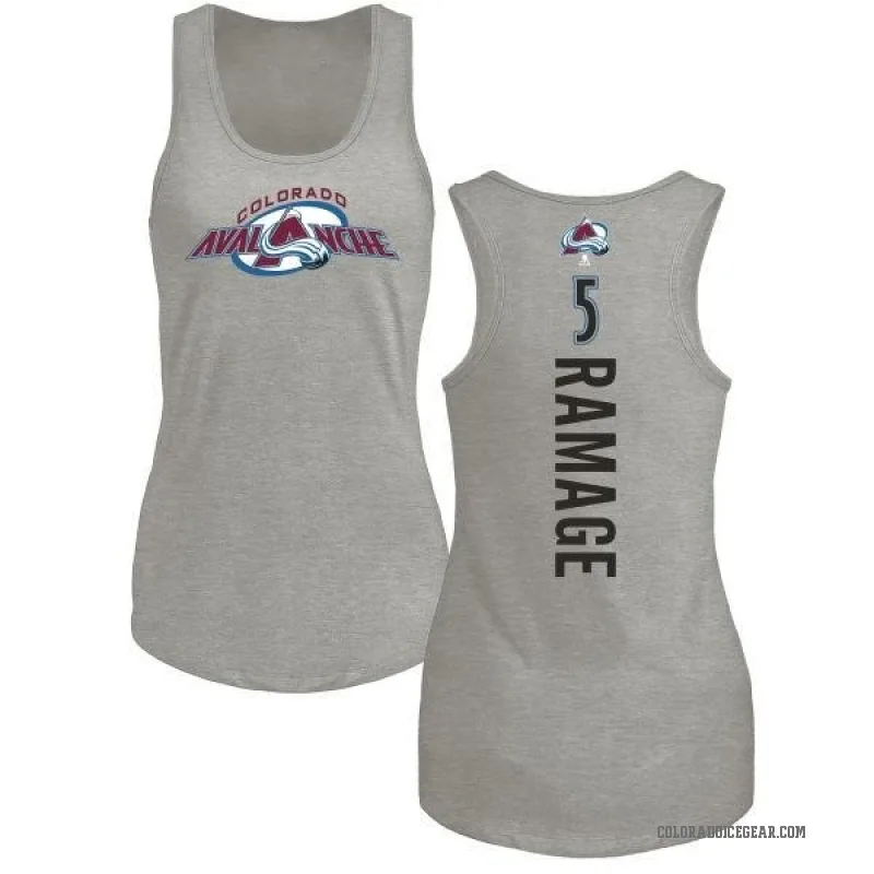 Rob Ramage Women's Ash Colorado Avalanche Backer Tank Top -
