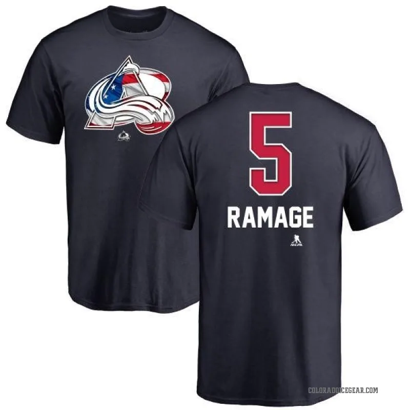 Rob Ramage Youth Navy Colorado Avalanche Name and Number Banner Wave T-Shirt -