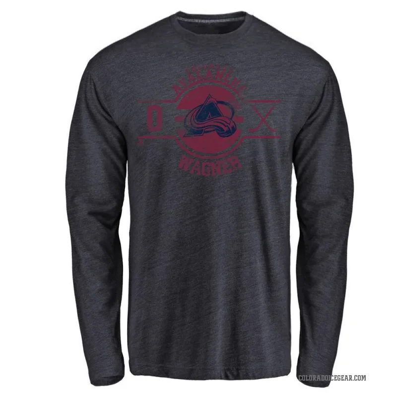 Ryan Wagner Men's Navy Colorado Avalanche Insignia Long Sleeve T-Shirt -
