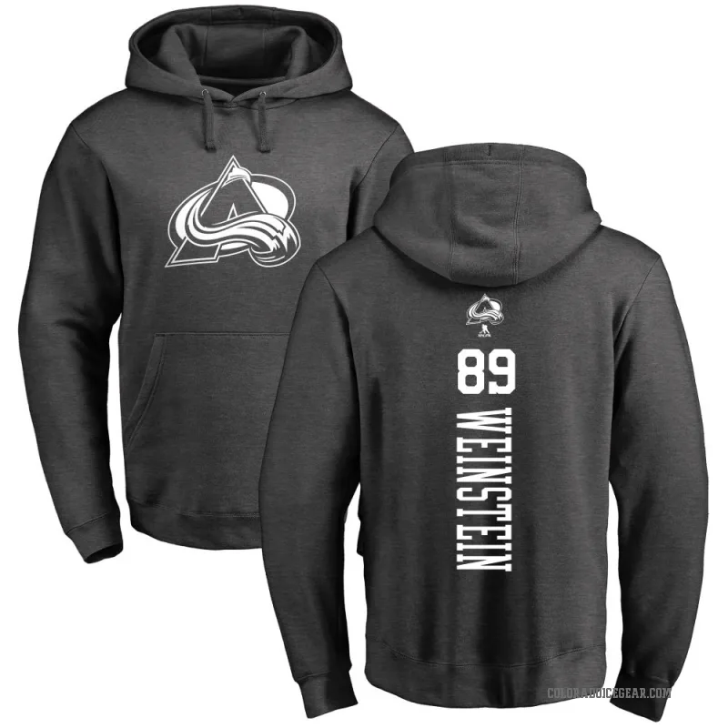 Saige Weinstein Men's Charcoal Colorado Avalanche Branded One Color Backer Pullover Hoodie