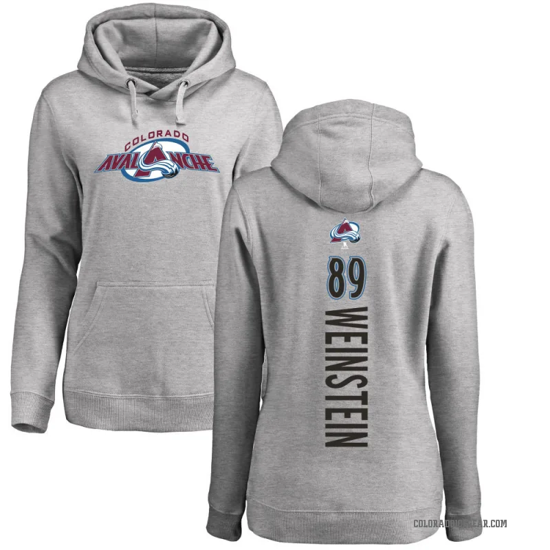 Saige Weinstein Women's Colorado Avalanche Branded Ash Backer Pullover Hoodie