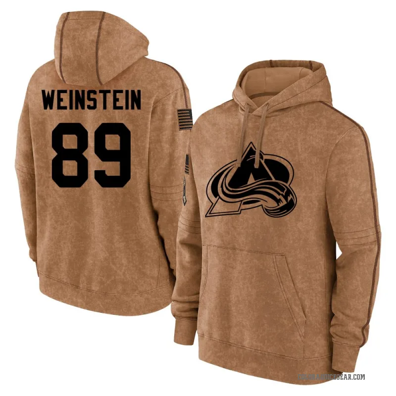 Saige Weinstein Youth Brown Colorado Avalanche 2023 Salute to Service Club Pullover Hoodie