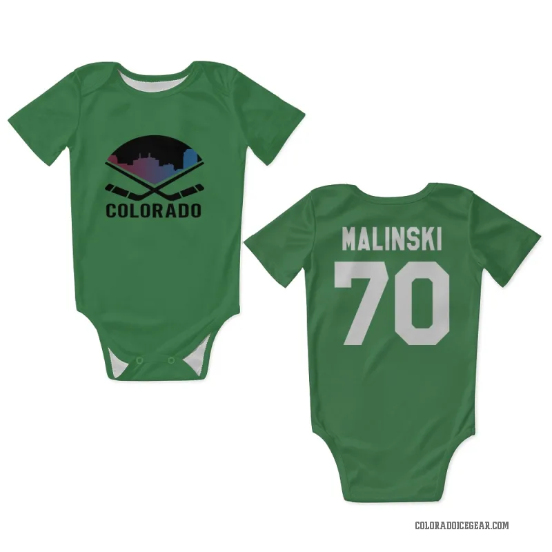 Sam Malinski  Green Colorado Avalanche  Newborn & Infant Bodysuit