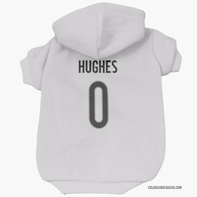 T.J. Hughes  White Colorado Avalanche  Cat & Dog Pet Hoodie
