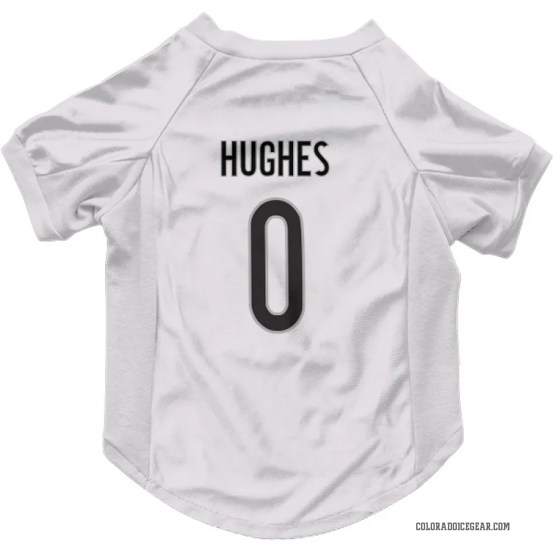 T.J. Hughes  White Colorado Avalanche  Cat & Dog Pet Jersey