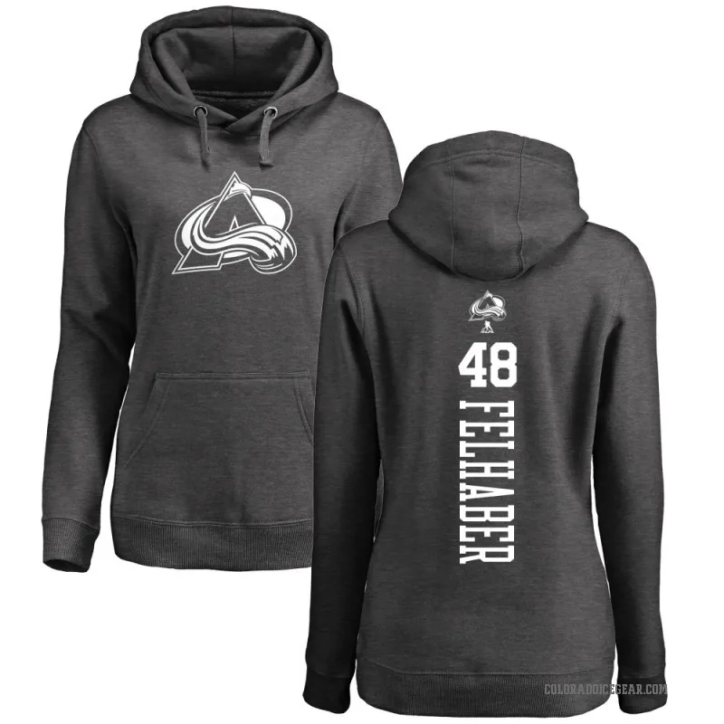 Tye Felhaber Women's Charcoal Colorado Avalanche Branded One Color Backer Pullover Hoodie