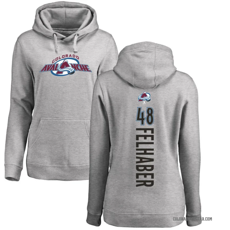 Tye Felhaber Women's Colorado Avalanche Branded Ash Backer Pullover Hoodie