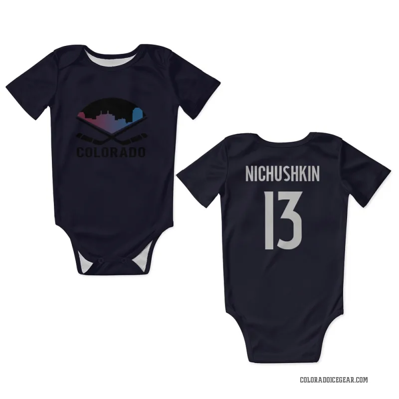 Valeri Nichushkin  Navy Colorado Avalanche  Newborn & Infant Bodysuit