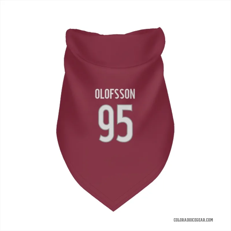 Victor Olofsson  Colorado Avalanche   Burgundy Cat & Dog Pet Bandana